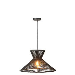 Dansmamaison Suspension Luminaire A Couche Bamboo Noir Small