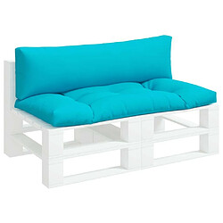 Avis Maison Chic Lot de 2 Coussins Confort,Coussins de palette turquoise tissu Oxford -GKD27332