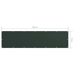 Acheter vidaXL Écran de balcon Vert foncé 75x300 cm Tissu Oxford