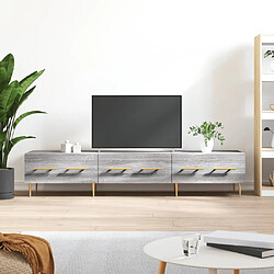 vidaXL Meuble TV sonoma gris 150x36x30 cm bois d'ingénierie