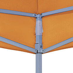 Avis vidaXL Toit de tente de réception 3x3 m Orange 270 g/m²