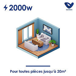 Avis Chauffage à inertie céramique 2000W - blanc - Voltman