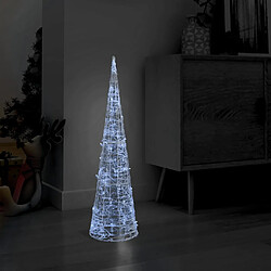 vidaXL Cône lumineux décoratif pyramide LED Acrylique Blanc froid 90cm