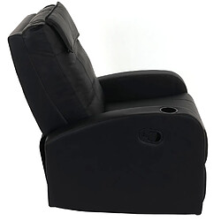 Avis Mendler Fauteuil de télévision Durham, fauteuil relax, chaise longue, similicuir ~ noir