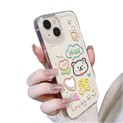 General Coque de téléphone compatible avec la coque de téléphone iPhone 11, motif d'icône d'ours, antidérapant et antichoc, le meilleur cadeau pour petit ami et petite amie.