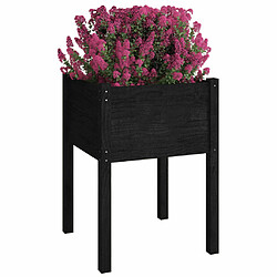 Avis Maison Chic Jardinière,Bac à fleurs - pot de fleur Noir 50x50x70 cm Bois de pin massif -GKD98500