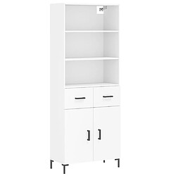 vidaXL Buffet haut Blanc 69,5x34x180 cm Bois d'ingénierie