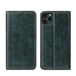 Wewoo Coque Pour iPhone 11 Pro rétro écorce d'arbre Texture PU magnétique horizontal Flip étui en cuir avec support et fentes cartes et portefeuille vert