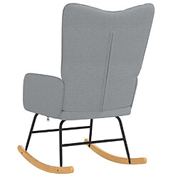 Acheter vidaXL Chaise à bascule Gris clair Tissu