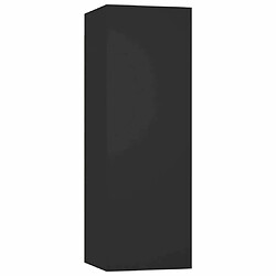 Maison Chic Ensemble de meubles TV 3 pcs | Banc TV Moderne pour salon | Meuble de Rangement - Noir Aggloméré -MN42786 pas cher