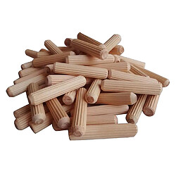 200pcs Bois Goujon Armoire Tiroir Rond Cannelé Bois Artisanat Goupilles Goupilles Tiges pas cher