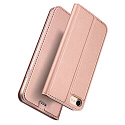 Dux Ducis Etui en PU avec porte-carte or rose pour votre Apple iPhone SE 2/iPhone 9