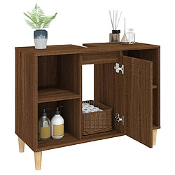 Acheter vidaXL Meuble d'évier chêne marron 80x33x60 cm bois d'ingénierie