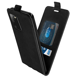 Avizar Étui Samsung Galaxy S20 Clapet Vertical Protection Porte-carte Noir