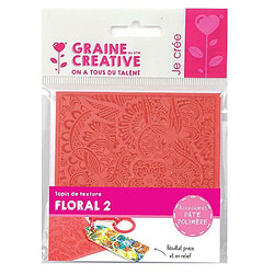 Graines Creatives Tapis de texture pour pâte polymère - Floral 2