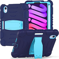 Coque en TPU quatre coins améliorés avec béquille bleu marine/bleu pour votre iPad mini (2021)