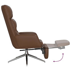 Acheter vidaXL Chaise de relaxation et repose-pied Marron Cuir et similicuir