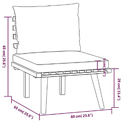 Maison Chic Salon de jardin 4 pcs + coussins - Mobilier/Meubles de jardin - Table et chaises d'extérieur Bois d'acacia solide -MN83162 pas cher