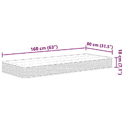 vidaXL Matelas à ressorts Bonnell pour enfants moyen 80x160 cm pas cher