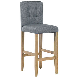 Beliani Tabouret de bar Gris MADISON