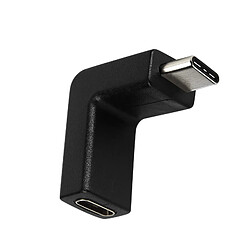 Avizar Adaptateur USB-C Femelle vers USB-C Mâle Coudé 90° Ultra-compact Noir