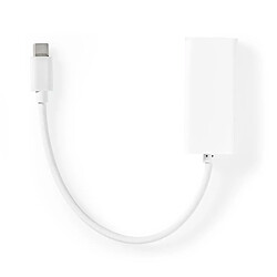 NEDIS Câble Adaptateur USB-C™ Type-C™ Mâle - RJ45 Femelle 1 Gbit 0,2 m Blanc