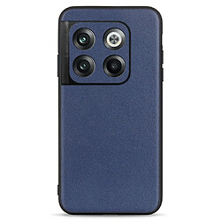 Coque en TPU + cuir véritable anti-rayures, anti-chutte pour votre OnePlus 10T 5G/Ace Pro 5G - bleu