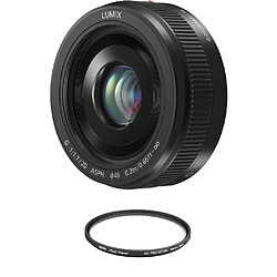 PANASONIC 20mm F1.7 II ASPH Black (HH020A) + HOYA 46mm PRO 1D Protector