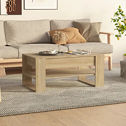 vidaXL Table basse chêne sonoma 102x55x45 cm bois d'ingénierie