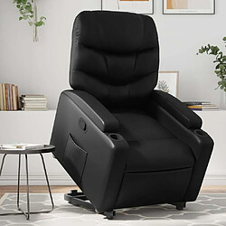 Maison Chic Fauteuil Relax pour salon, Fauteuil inclinable Noir Similicuir -GKD94100