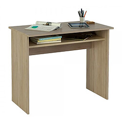 Pegane Bureau design coloris chêne cortez - Hauteur 74 x Longueur 90 x Profondeur 50 cm