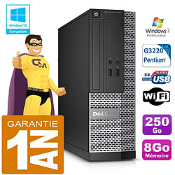 PC DELL 3020 SFF Intel G3220 Ram 8Go Disque 250 Go Graveur DVD Wifi W7 - Occasion