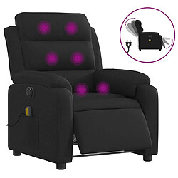 Maison Chic Fauteuil Relax pour salon, Fauteuil de massage inclinable électrique Noir Tissu -GKD86827