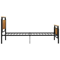 Avis vidaXL Cadre de lit sans matelas métal 90x200 cm