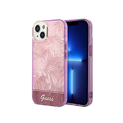 Guess Maroquinerie Guess Coque pour Apple iPhone 14 Plus TPU Jungle Rose