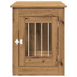 Avis vidaXL Meuble de cage pour chiens chêne artisanal 55x80x68 cm