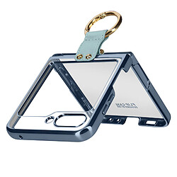 Avizar Coque anneau pour Samsung Galaxy Z Flip 5 Polycarbonate série Ring Case Bleu