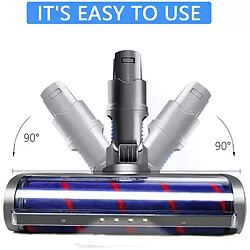 Tête de nettoyage à rouleau doux pour aspirateur Dyson V6 sans fil, avec phare LED, DC58 DC59 DC61 DC62 DC74