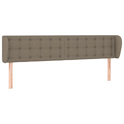 vidaXL Tête de lit avec oreilles Taupe 183x23x78/88 cm Tissu