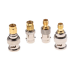 Acheter Sma à Bnc Kits 1 Ensemble Rf Coaxial Adaptateur Mâle Femelle Coaxial Connecteur 4 Pièces