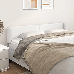 vidaXL Tête de lit avec oreilles Blanc 183x23x78/88 cm Similicuir