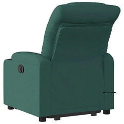 Acheter vidaXL Fauteuil inclinable de massage électrique Vert foncé Tissu