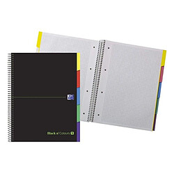 Cahier Oxford 942736 A4 Couvercle rigide à carreaux Noir (Refurbished C)