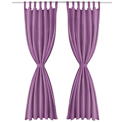 vidaXL Rideau occultant avec boucles 2 pcs 140 x 175 cm Lilas