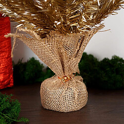 Acheter Sapin de Noël, or, décoratif, sapin de Noël décoratif avec toile de jute, 60 cm