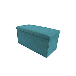 Avis Mobili Rebecca Pouf Banc de Rangement Reponse-Pieds Bleu Clair Coton 38x76x38