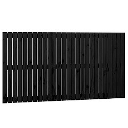 vidaXL Tête de lit murale Noir 166x3x90 cm Bois massif de pin