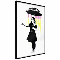 Paris Prix Affiche Murale Encadrée Banksy Nola 20 x 30 cm Noir