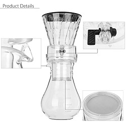 Avis Universal Verre, eau glacée, goutte à goutte, cafetière, pot de brassage, goutte à goutte, 800ml, cafetière, expresso à pression d'air, moulin à café électrique.(Transparent)