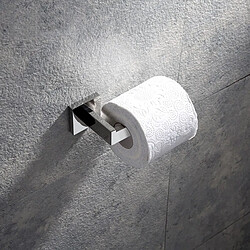 Avis Universal Porte-papier toilette carré en acier inoxydable Accessoires de salle de bains Miroir Porte-papier chromé (argent)